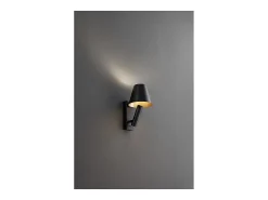 Reverse - Aplique LED de pared para dormitorio de metal, 6 W, 3000 K, 480 lm, regulable, luz en el difusor - Perenz - Blanco