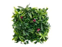 Vente-unique Panel Plantas Artificiales^Revestimiento mural de vegetal sintético IKAZ - Pack de 1m² - Verde