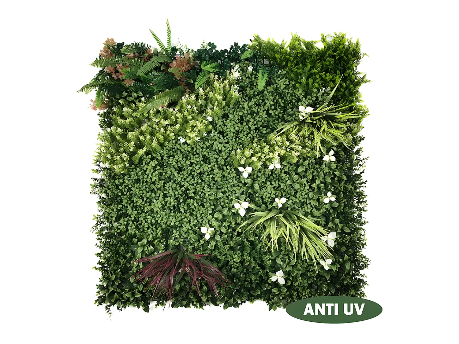 Discount Vente-unique Revestimiento mural de vegetal sintético LAHTI - Pack de 1m² - Verde