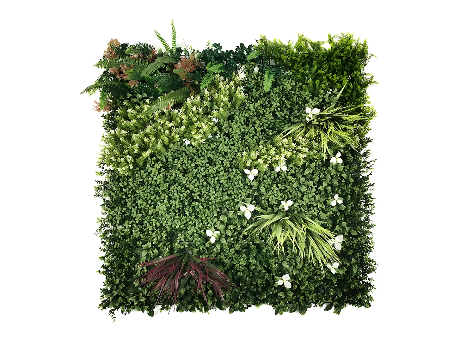 Discount Vente-unique Revestimiento mural de vegetal sintético LAHTI - Pack de 1m² - Verde