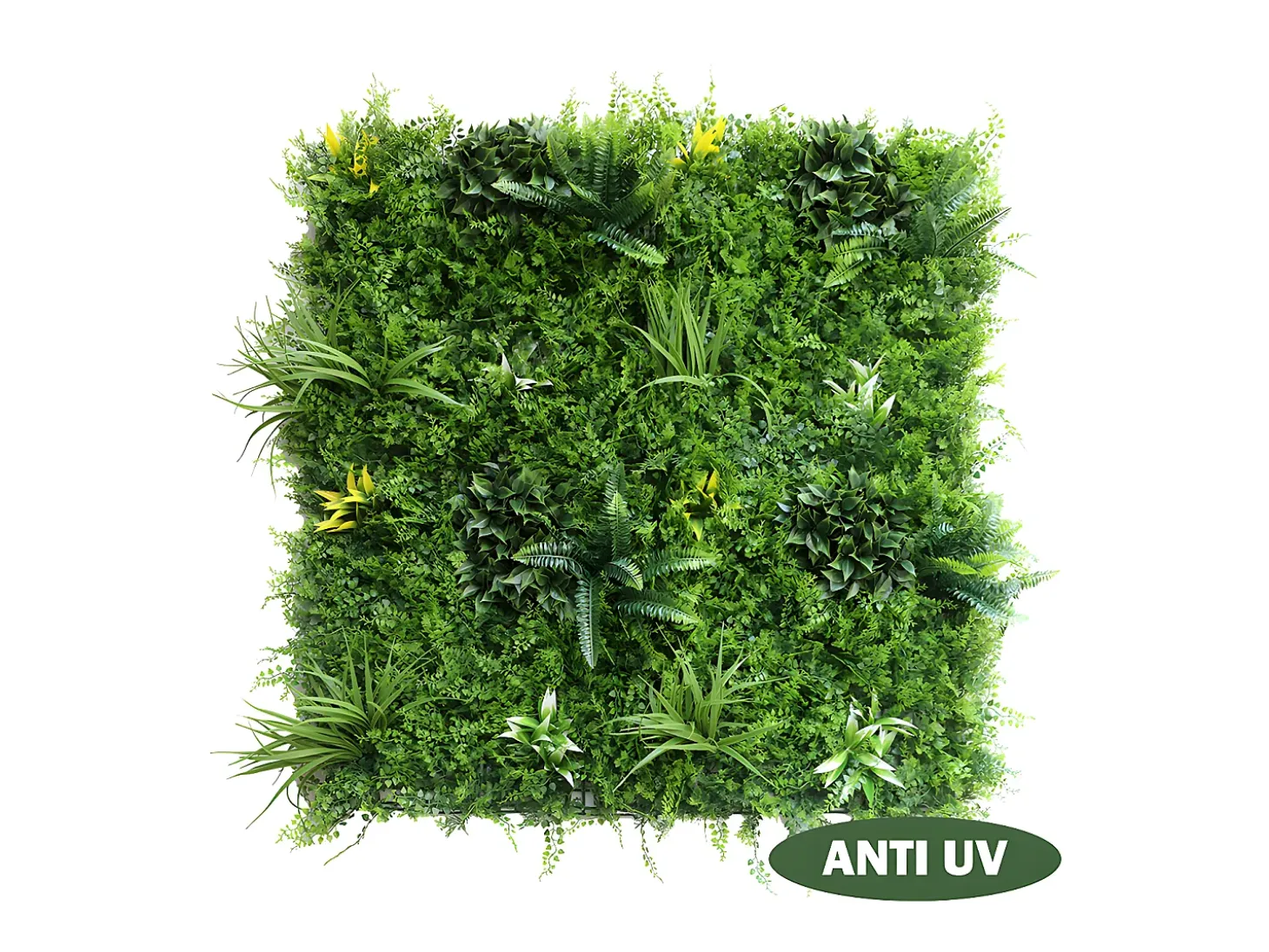 Revestimiento mural de vegetal sintético NEWRY - Pack de 1m² - Verde