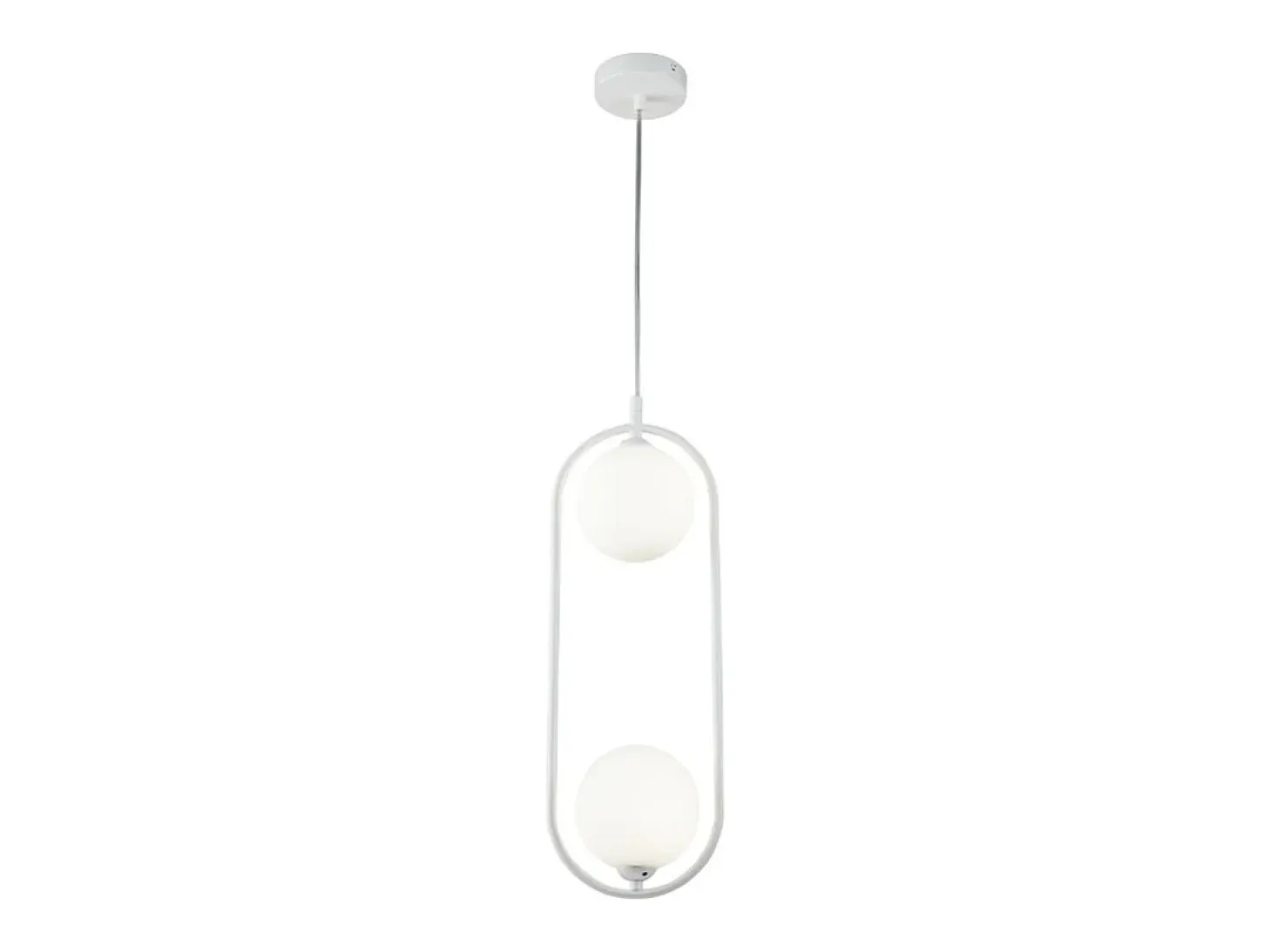 Ring Globe Lámpara Colgante de Techo Blanco, 2 Luces, G9