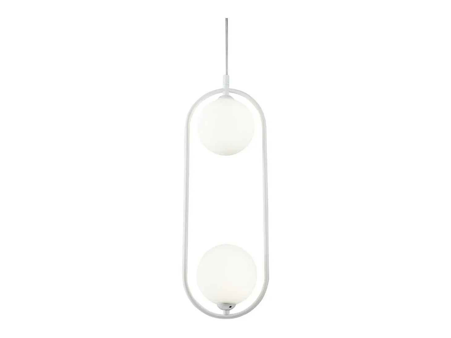 Ring Globe Lámpara Colgante de Techo Blanco, 2 Luces, G9