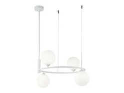 Outlet Maytoni Ring Lámpara Colgante de Techo Blanca, 4 Luces, G9 Blanco