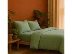 Ropa de cama de gasa de algodón salvia 240 x 260 cm