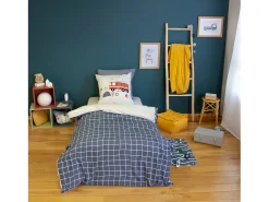 Sweeek Ropa De Cama^Ropa de cama de microfibra reversible con estampado de bombero, 1 Azul