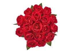 Rosa Artificial SucceBuy Flores Artificiales 508 mm Ramos de Flores Artificiales, Aspecto Realista con Cabeza de Rosa de 70 mm Rojo, Lote de 500