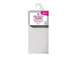 Outlet Douceur d'intérieur Sábana Ajustable de Microfibra "Oscar" 140x190cm Suavidad y Confort Ultracómodo - Certificado Oeko-Tex Blanco