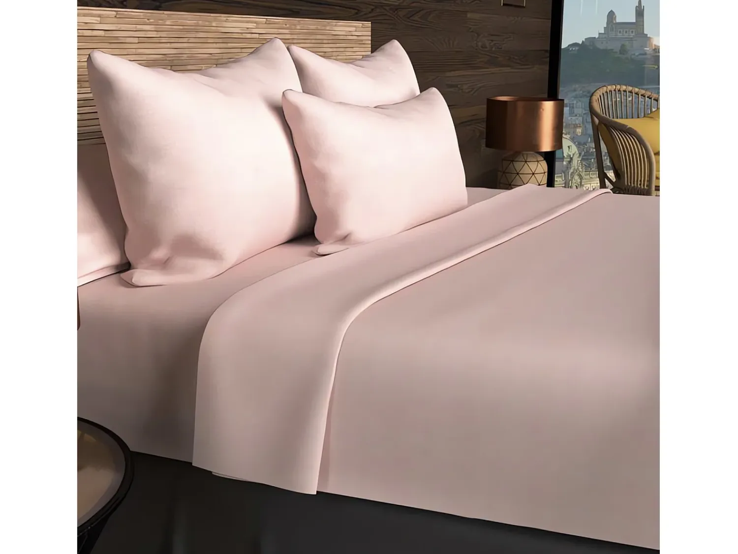 Soleil d'ocre Ropa De Cama^Sábana bajera de algodón liso 160x200 cm JERSEY , por Rosa