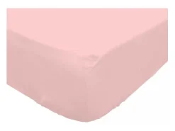 Soleil d'ocre Ropa De Cama^Sábana bajera de percal de algodón 90x190 cm CAMILLE , por Songe de Camille Rosa