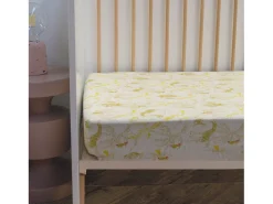 Sábana bajera de punto infantil con estampado de animales de la sabana 60 x 120 cm