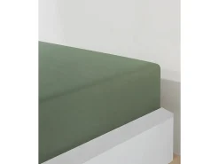 Blanc avenue Ropa De Cama^Sábana bajera jersey algodón- oliva Verde