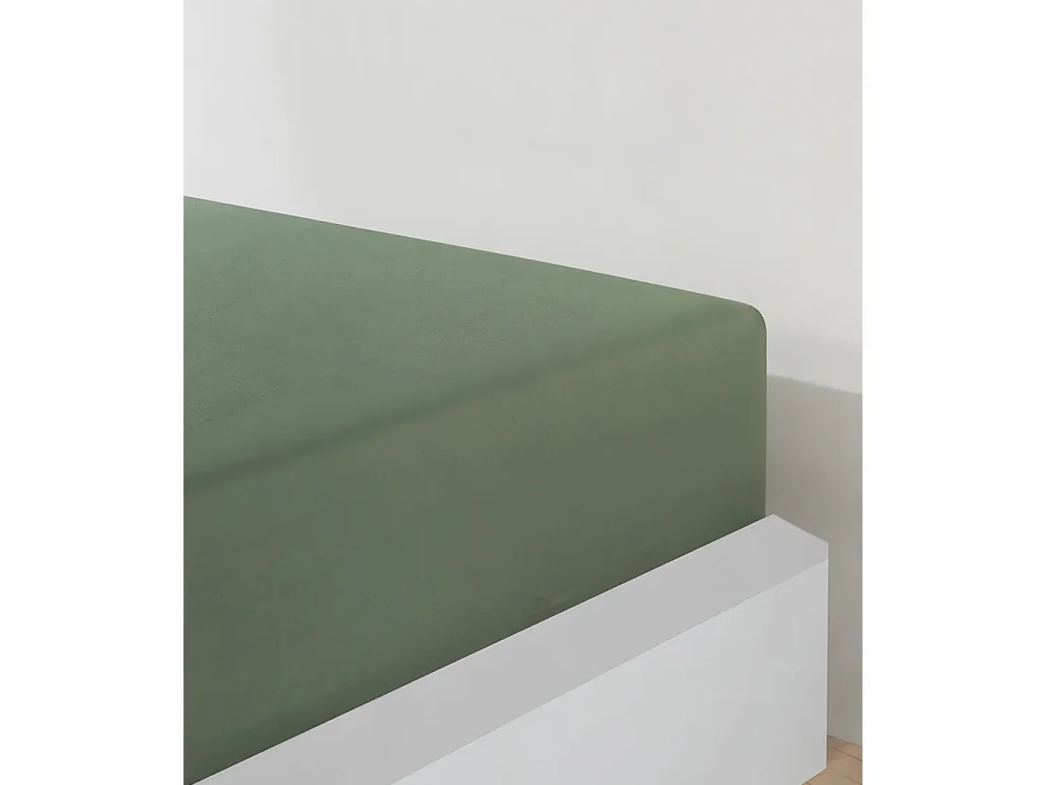 Blanc avenue Ropa De Cama^Sábana bajera jersey algodón- oliva Verde