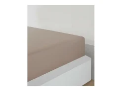 Sábana bajera jersey algodón-Beige