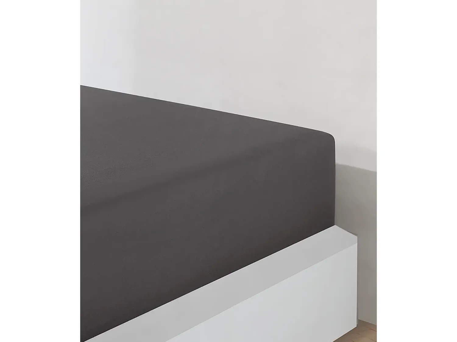 Outlet Blanc avenue Sábana bajera jersey algodón-Antracita Gris antracita