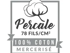Sale Promo Linge Sábana bajera percal blanca 140 x 190 cm con funda de 30 cm Blanco