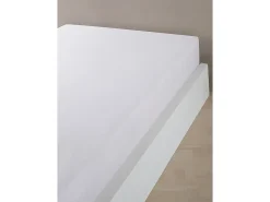 Best Blanc avenue Sábana bajera satén de algodón Blanco