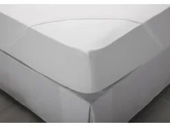 PIKOLIN Ropa De Cama^Sábana bajera 90x200cm| HOME| Algodón| Percal| Extrasuave Blanco