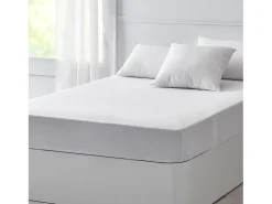 PIKOLIN Ropa De Cama^Sábana bajera y protector colchón 105x196cm| PKH| 2 en 1| Impermeable Blanco