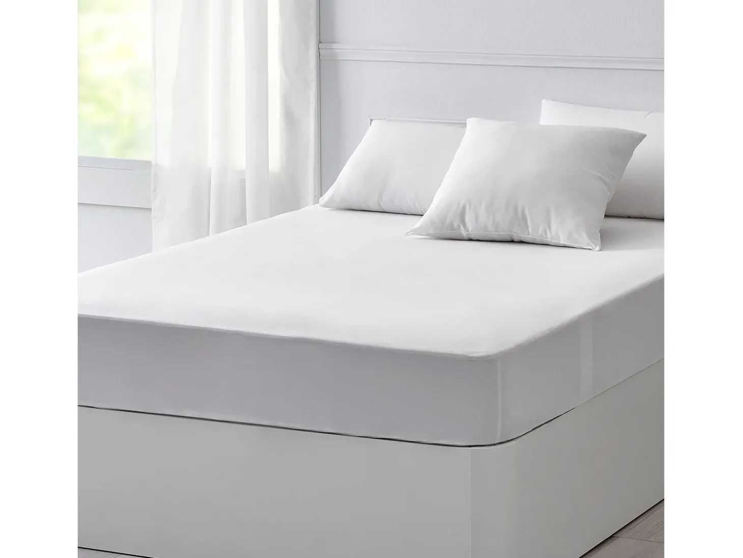Sábana bajera y protector colchón 150x196cm| PKH| 2 en 1| Impermeable