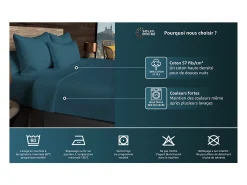 Best Soleil d'ocre Sábana de algodón 57 hilos 180x290 cm LISO Gris