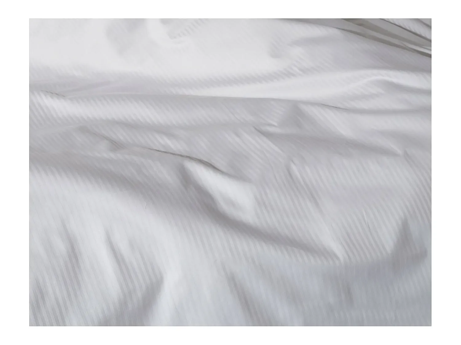 Blanc avenue Ropa De Cama^Sábana encimera satén de algodón rayas 94 hilos/cm² Blanco