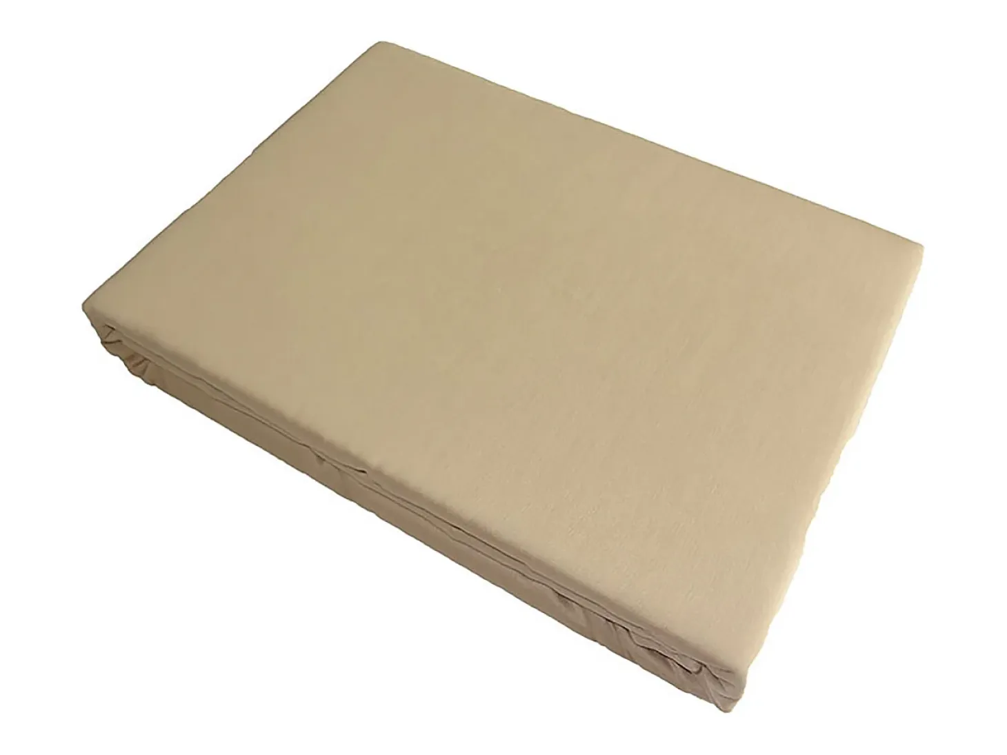 Sábana encimera satén de algodón beige
