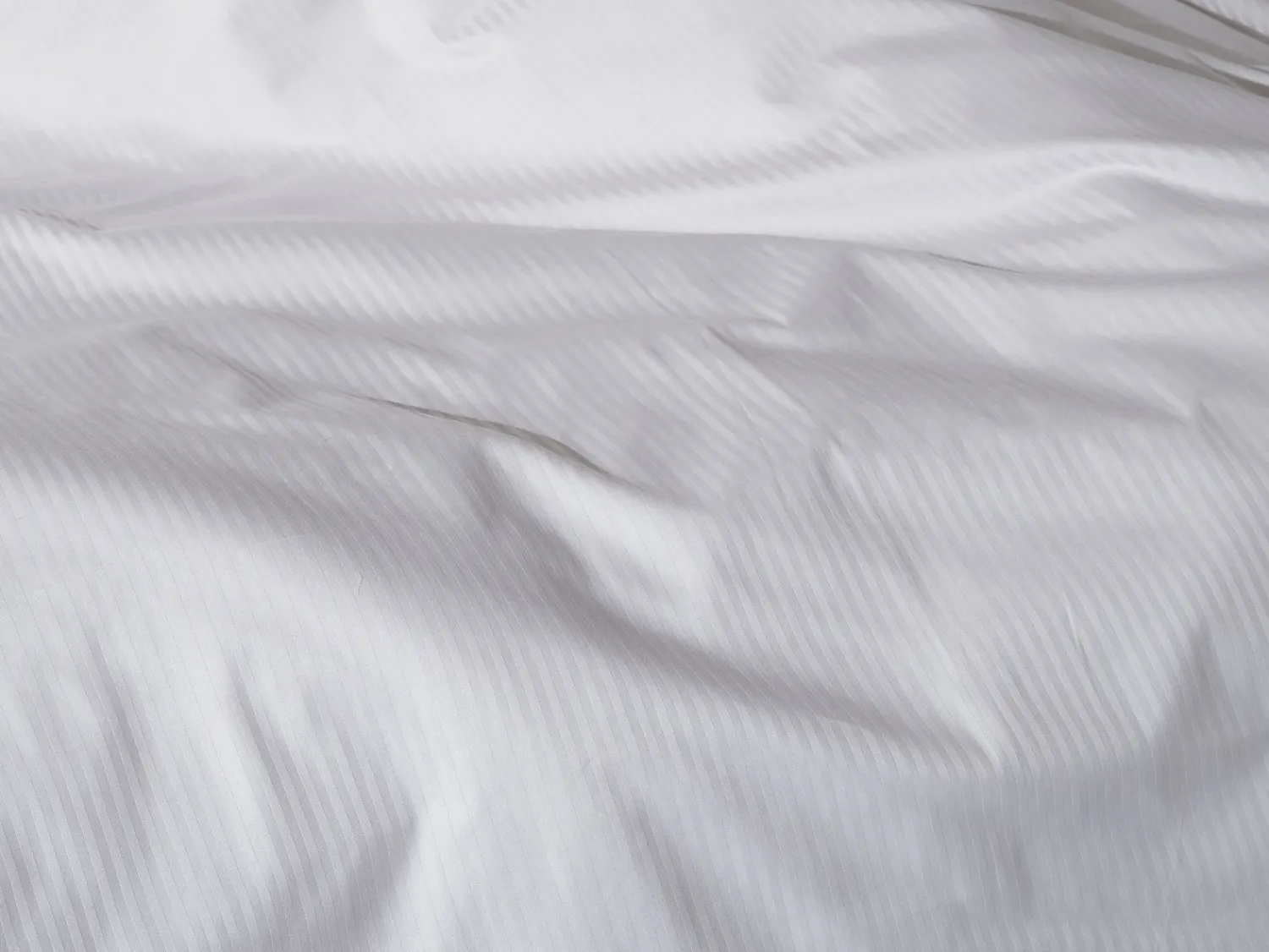 Blanc avenue Ropa De Cama^Sábana encimera satén de algodón rayas 94 hilos/cm² Blanco