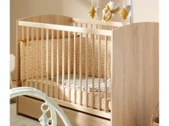 Sale Sauthon Sábanas ajustables 130x65 cm en algodón blanco Amarillo