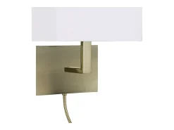 New Searchlight 1 ljus flexibel inomhusvgglampa antik mssing, E27 Camel