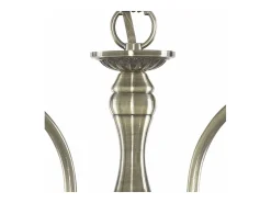 Searchlight American Diner 3 Ltt takhnge med flera armar Antik mssing, ribbad glas, E27