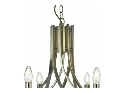 Searchlight Ascona 8 ljus ljuskrona antik mssingsfinish, E14