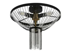 Clearance Searchlight Baguette3 ljus taklampa, svart, satin mässing Camel