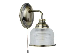 Searchlight Bistro 1 ljus inomhus kupol vgglampa antik mssing, E27