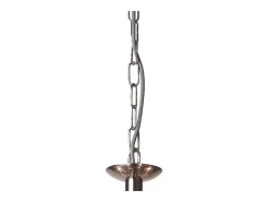 Searchlight Bistro 5 Ljus Multi Arm Takhnge Silver, Vit, E27