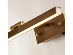 Aplique Para Pared^Searchlight Corfu Lámpara para cuadros de 40 cm, metal de latón satinado Camel