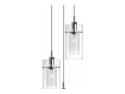 Clearance Searchlight Duo 3 Light Cluster Pendel krom, glas, E14 Transparente