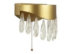 Aplique Para Pared^Searchlight JewelLED vägglampa, guld, kristall 4000K Transparente