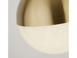 Searchlight Marbles Lámpara colgante LED de latón satinado, pantalla de hielo triturado