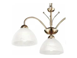 Outlet Searchlight Milanese 3 Ltt takhnge med flera armar Antik mssing, glas, E14 Camel