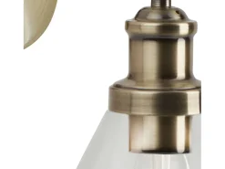 Discount Searchlight Pyramid 1 ljus vgg antik mssing, glasskrm, E27 Camel