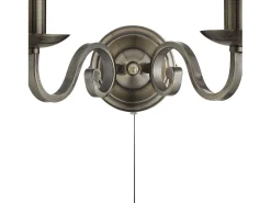 Aplique Para Pared^Searchlight Richmond 2 ljus inomhusljus vgglampa antik mssing, E14 Camel