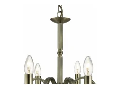 Searchlight Richmond 8 ljus ljuskrona antik mssingsfinish, E14