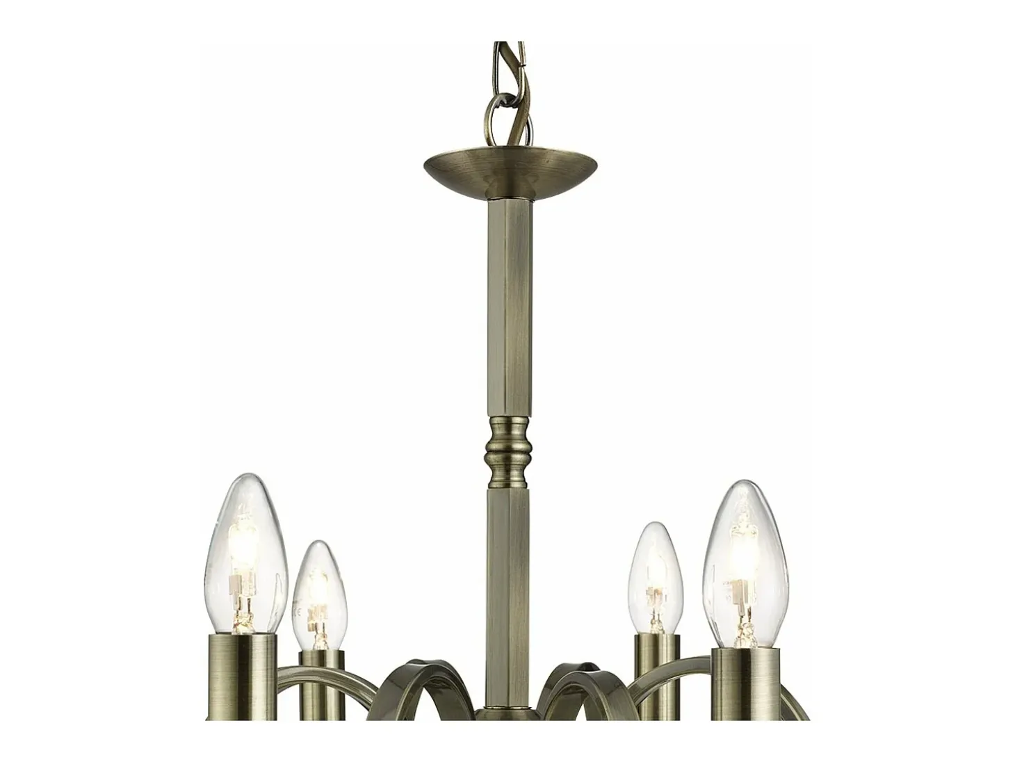 Searchlight Richmond 8 ljus ljuskrona antik mssingsfinish, E14