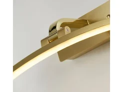 Discount Searchlight Santorini Lámpara para cuadros de 40 cm, latón satinado, metal cepillado Camel