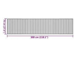 Senad Alfombra rectangular bambú marrón oscuro 70x300 cm