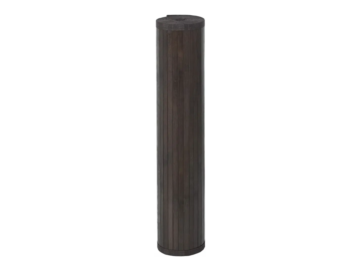 Senad Alfombra rectangular bambú marrón oscuro 100x200 cm