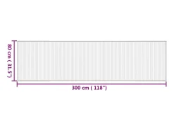 Senad Alfombra rectangular bambú color natural 80x300 cm