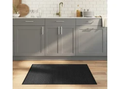 New Garden Furniture Senad Alfombra rectangular bambú 80x100 cm Negro