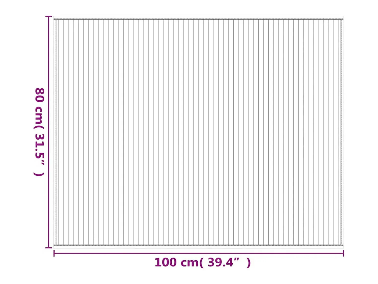 New Garden Furniture Senad Alfombra rectangular bambú 80x100 cm Negro